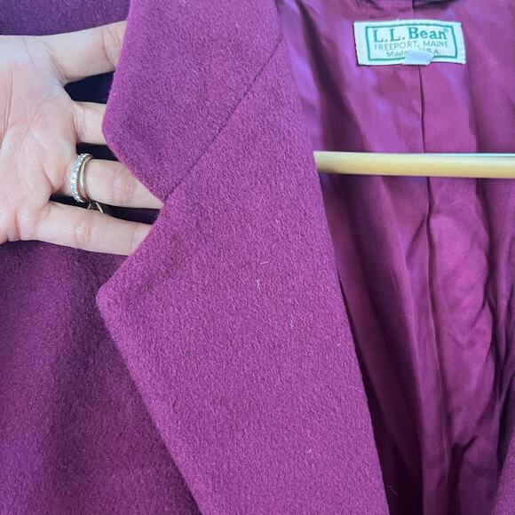 Vtg LL Bean Women's Size 18R Wool  Cashmere PURPLE Lined Blazer Jacket Old Money - Picture 3 of 7